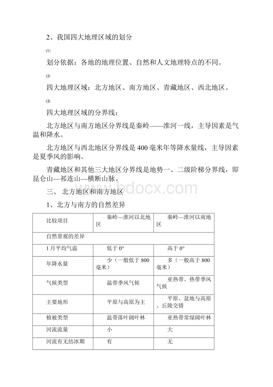 新教材人教版八年级下册地理复习提纲最新.docx_第2页