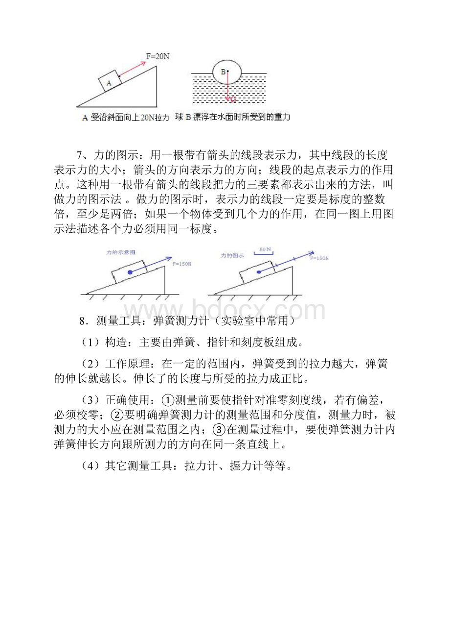 最新初二物理重力摩擦力专题复习讲义.docx_第2页