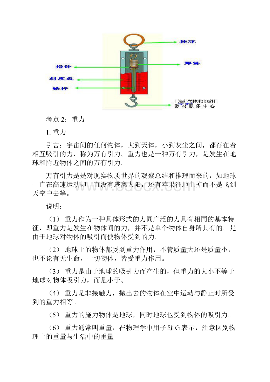 最新初二物理重力摩擦力专题复习讲义.docx_第3页