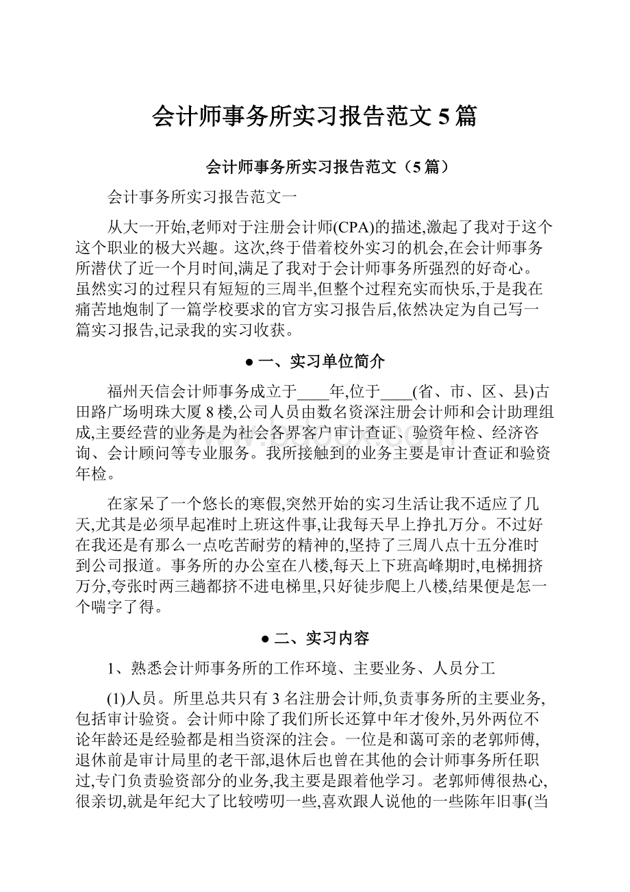 会计师事务所实习报告范文5篇.docx