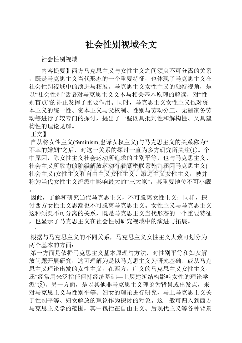 社会性别视域全文.docx