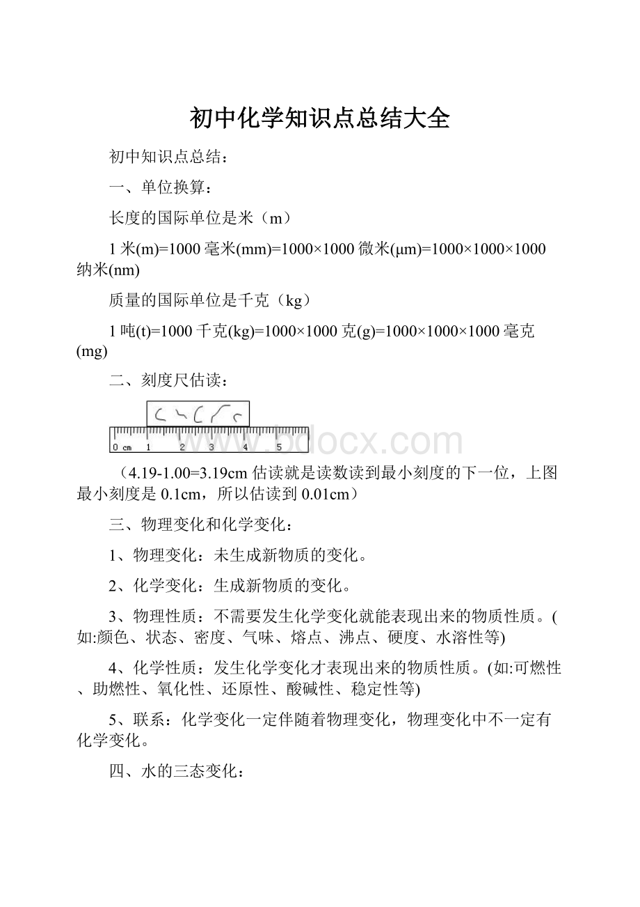 初中化学知识点总结大全.docx_第1页