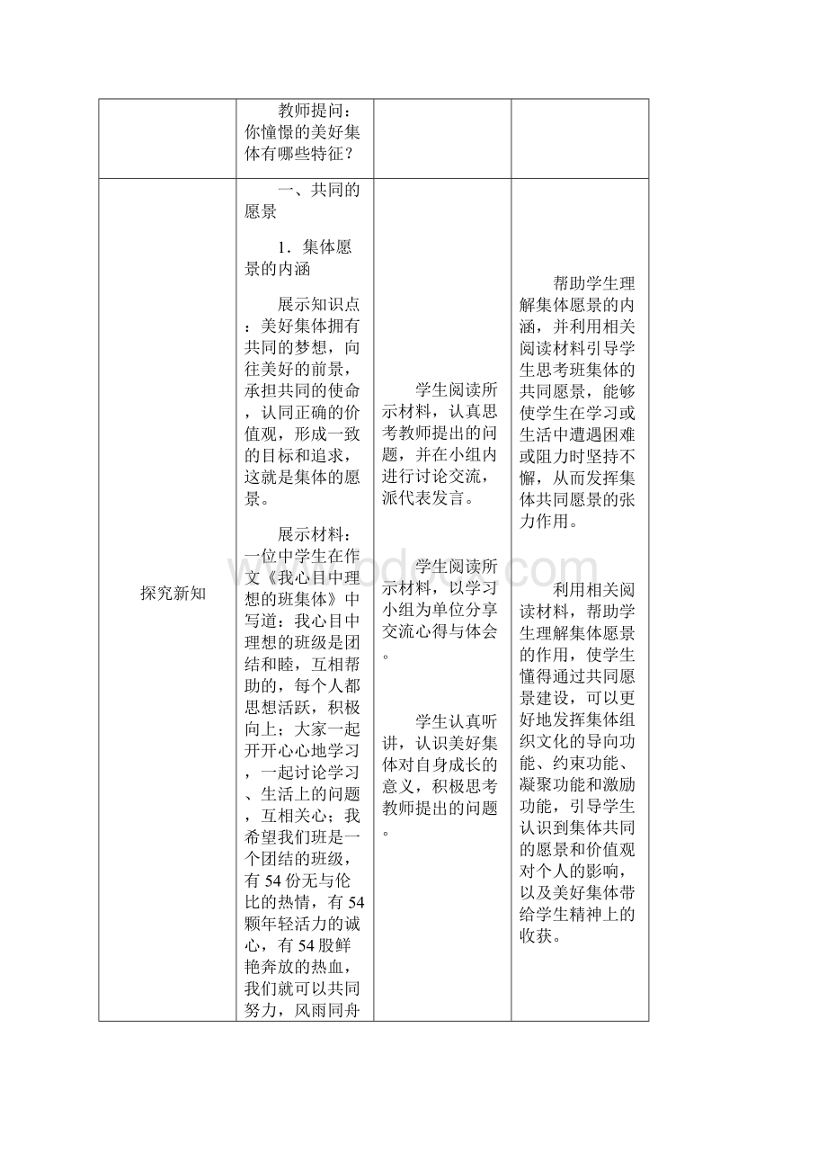 憧憬美好集体 2我与集体共成长教案新部编人教版七年级下册道德与法治.docx_第3页