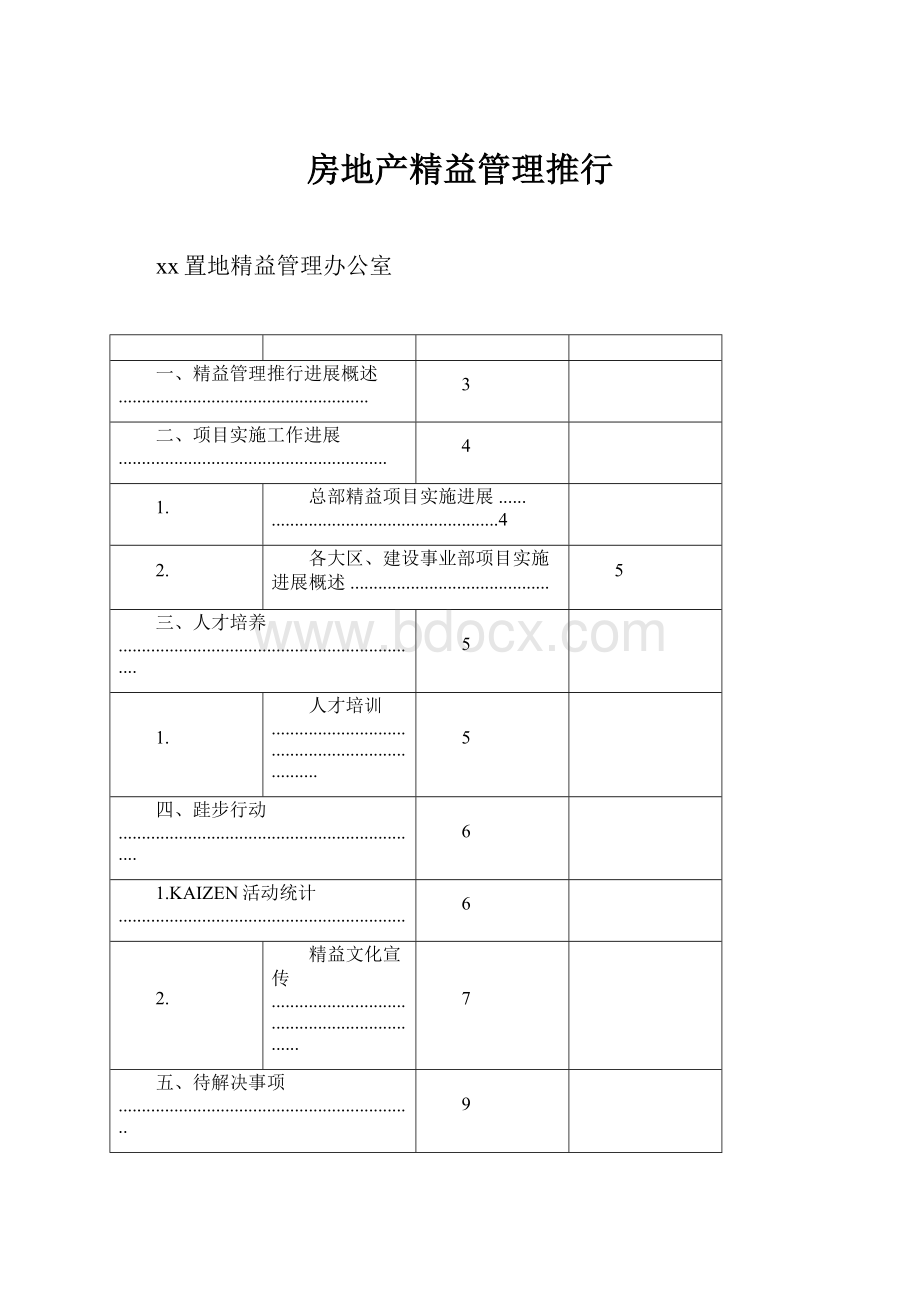 房地产精益管理推行.docx