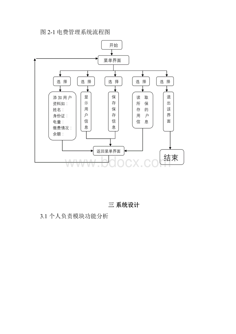 电费管理系统课程设计报告.docx_第3页