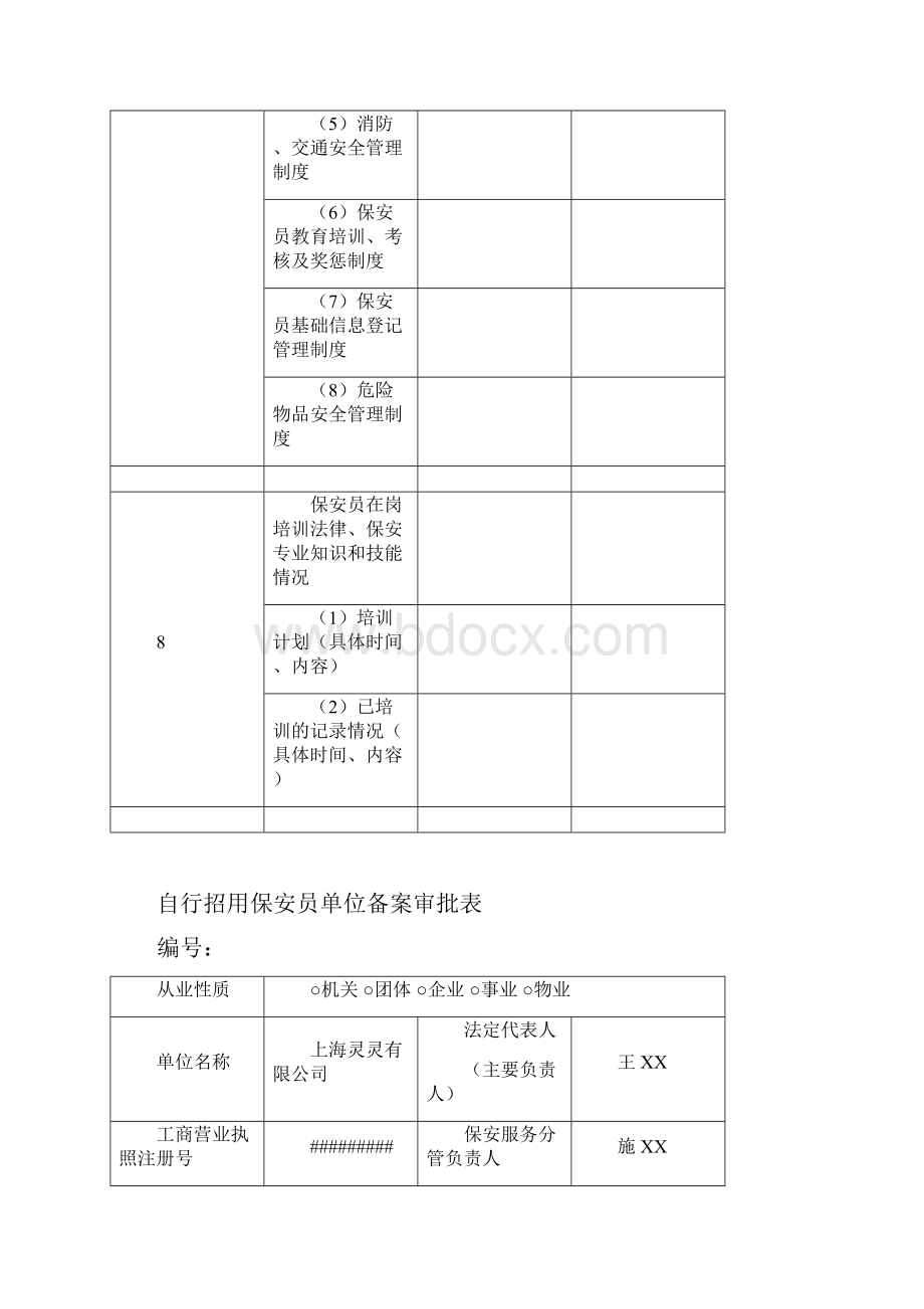 自招保安单位备案材料范本.docx_第3页