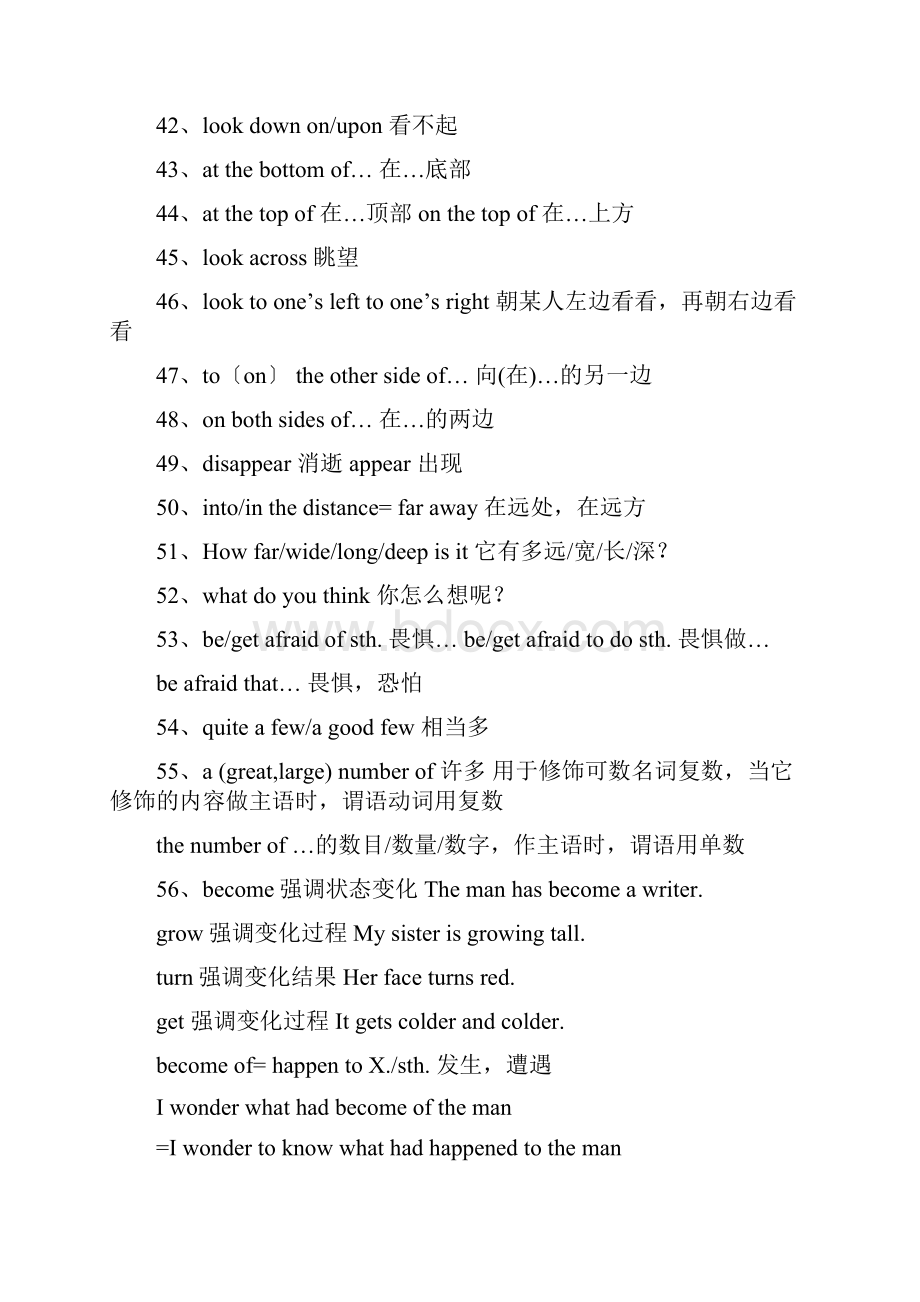 外研版初中英语重点短语词汇典型句型总结.docx_第3页