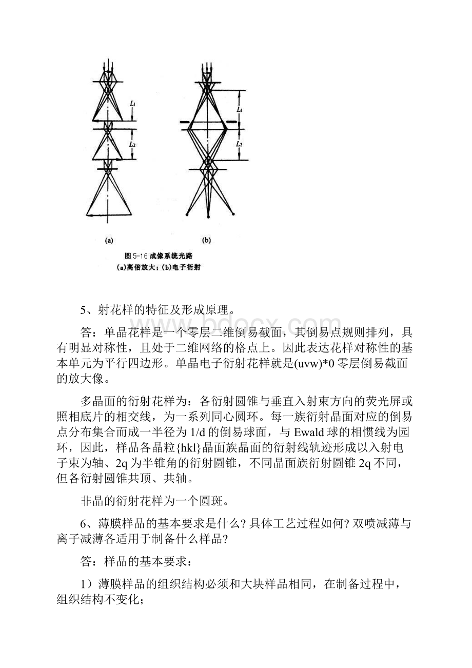 电子显微分析试题集CSUkey.docx_第3页