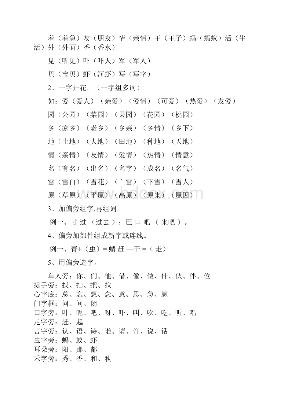 人教版小学一年级下册语文全册知识点汇总情况.docx_第3页