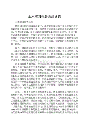 土木实习报告总结5篇.docx