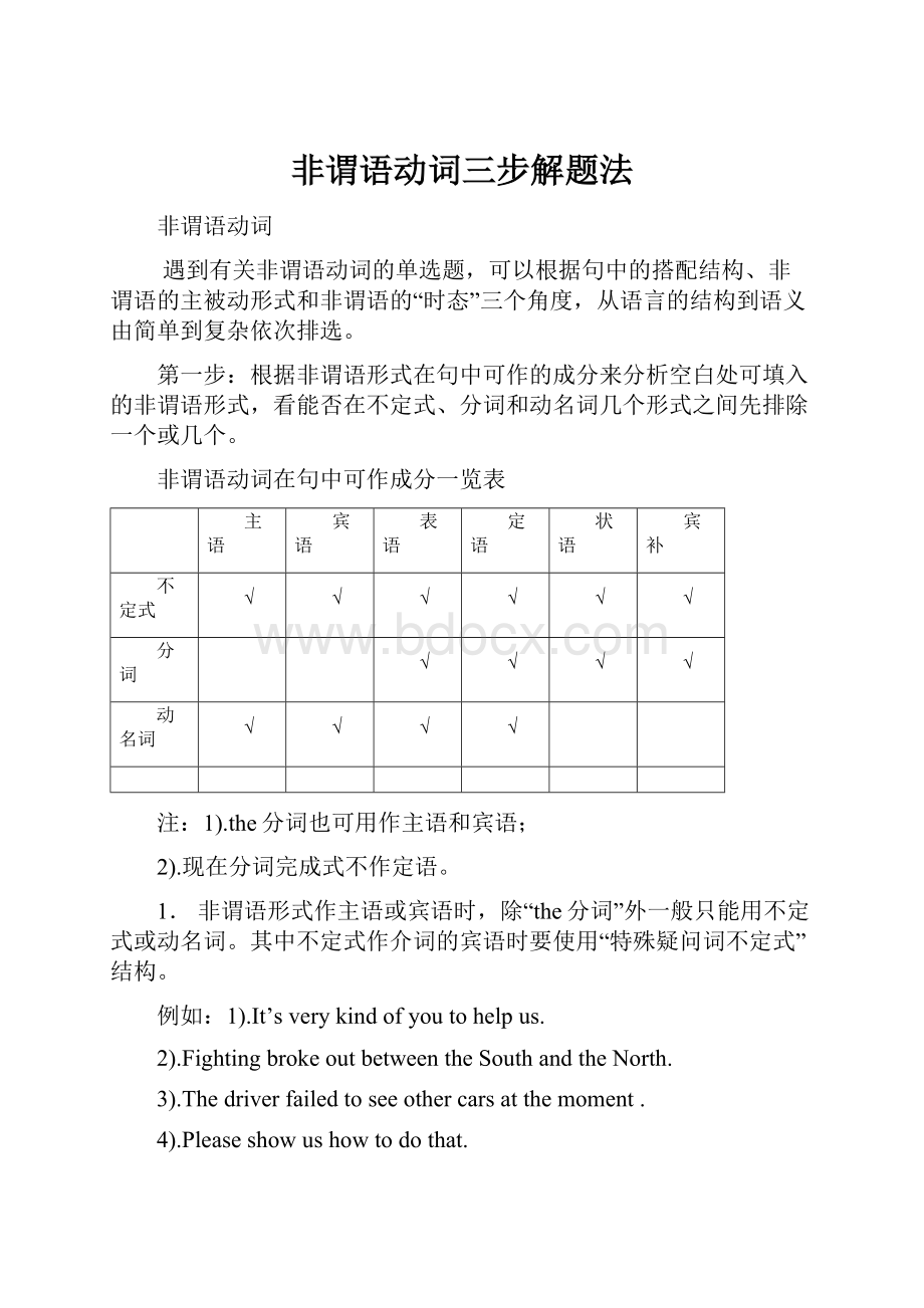 非谓语动词三步解题法.docx