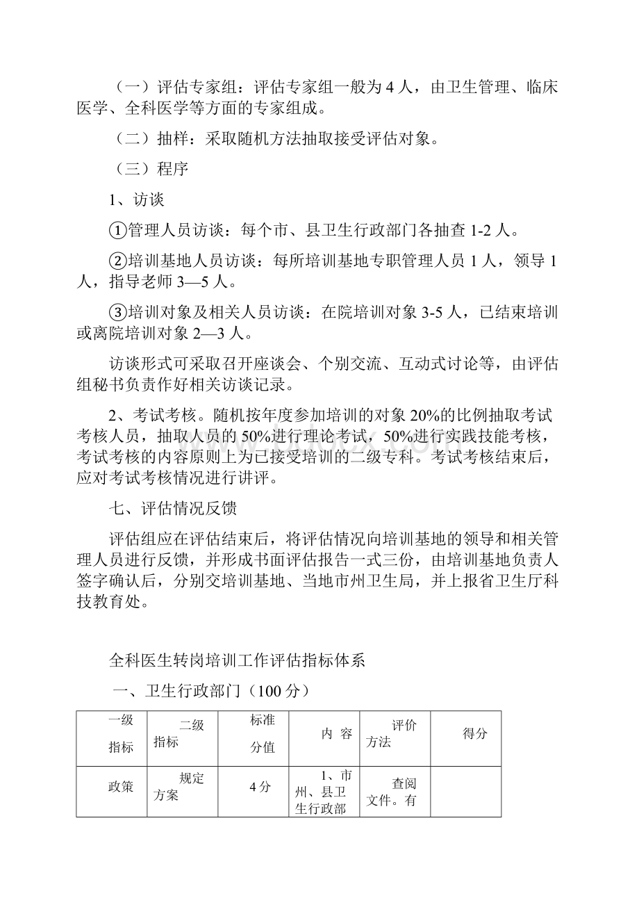 最新全科医生转岗培训工作评估指标体系.docx_第3页