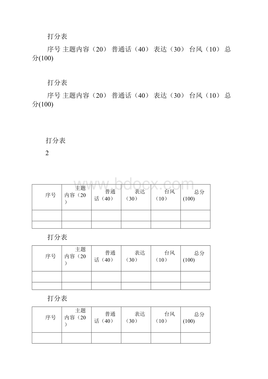 朗读比赛评分标准表格.docx_第3页