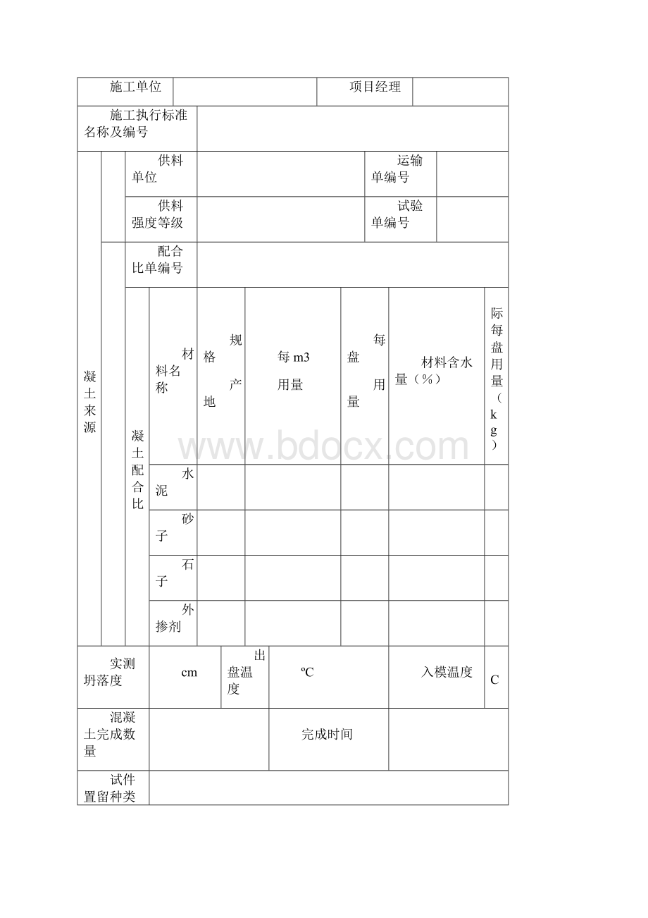 混凝土浇筑申请表.docx_第3页