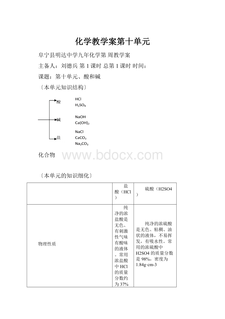 化学教学案第十单元.docx_第1页