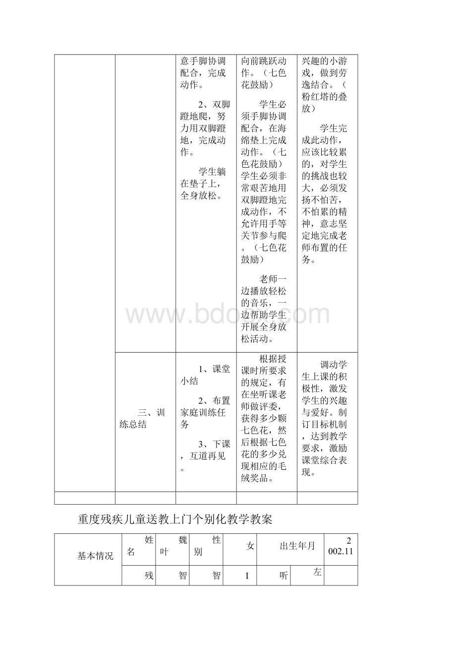 重度残疾儿童送教上门教案.docx_第3页