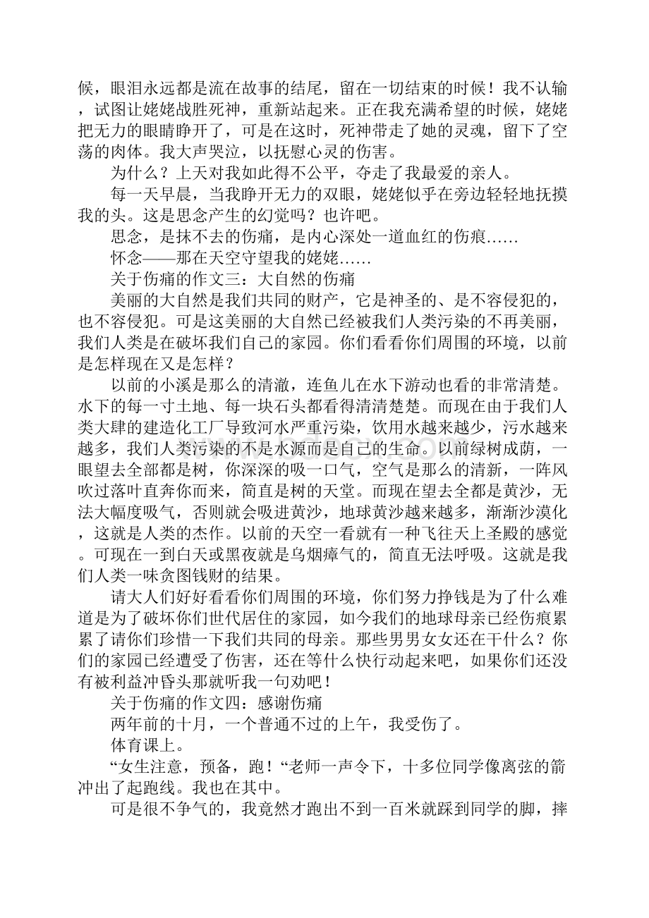 关于伤痛的作文八篇.docx_第2页