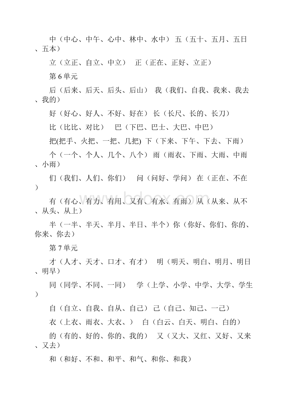 部编一年级语文上册期末复习题资料全.docx_第3页