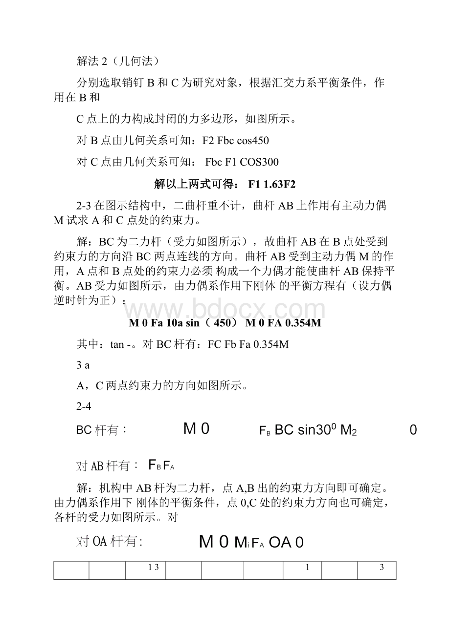 理论力学静力学典型习题+答案.docx_第2页