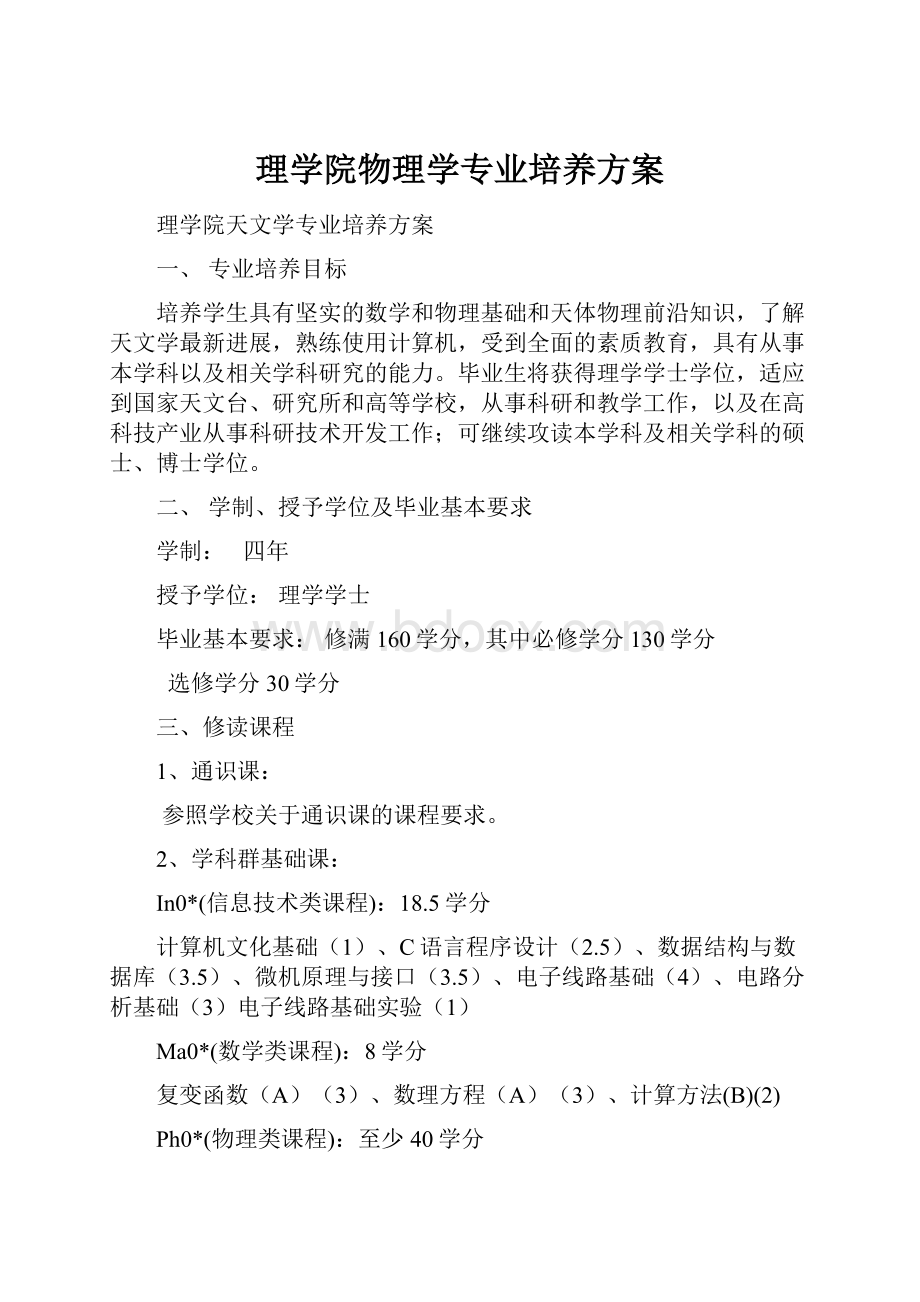 理学院物理学专业培养方案.docx_第1页