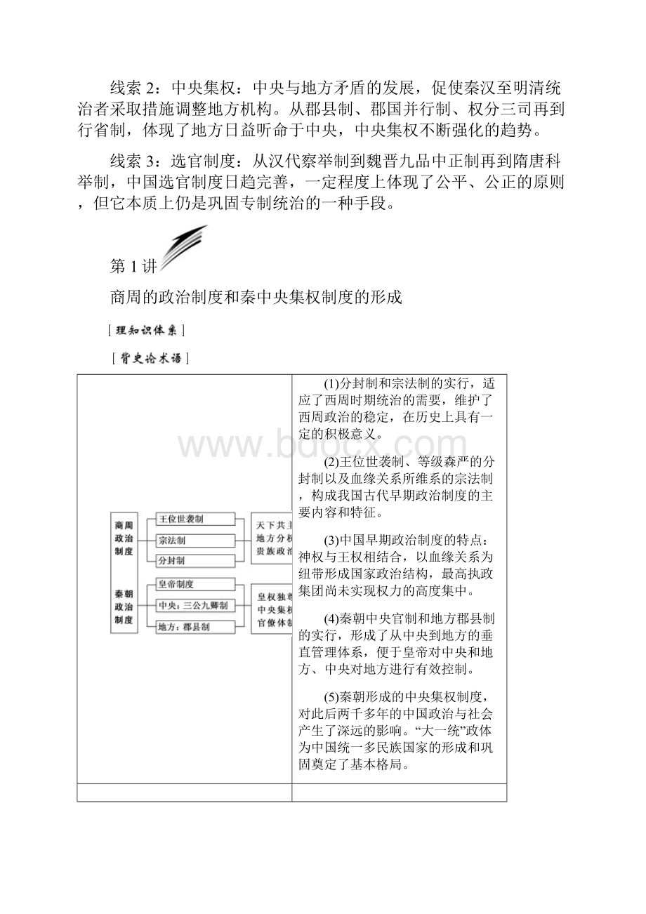 版高考历史一轮总复习 第一单元 古代中国的政治制度教师用书 新人教版.docx_第2页