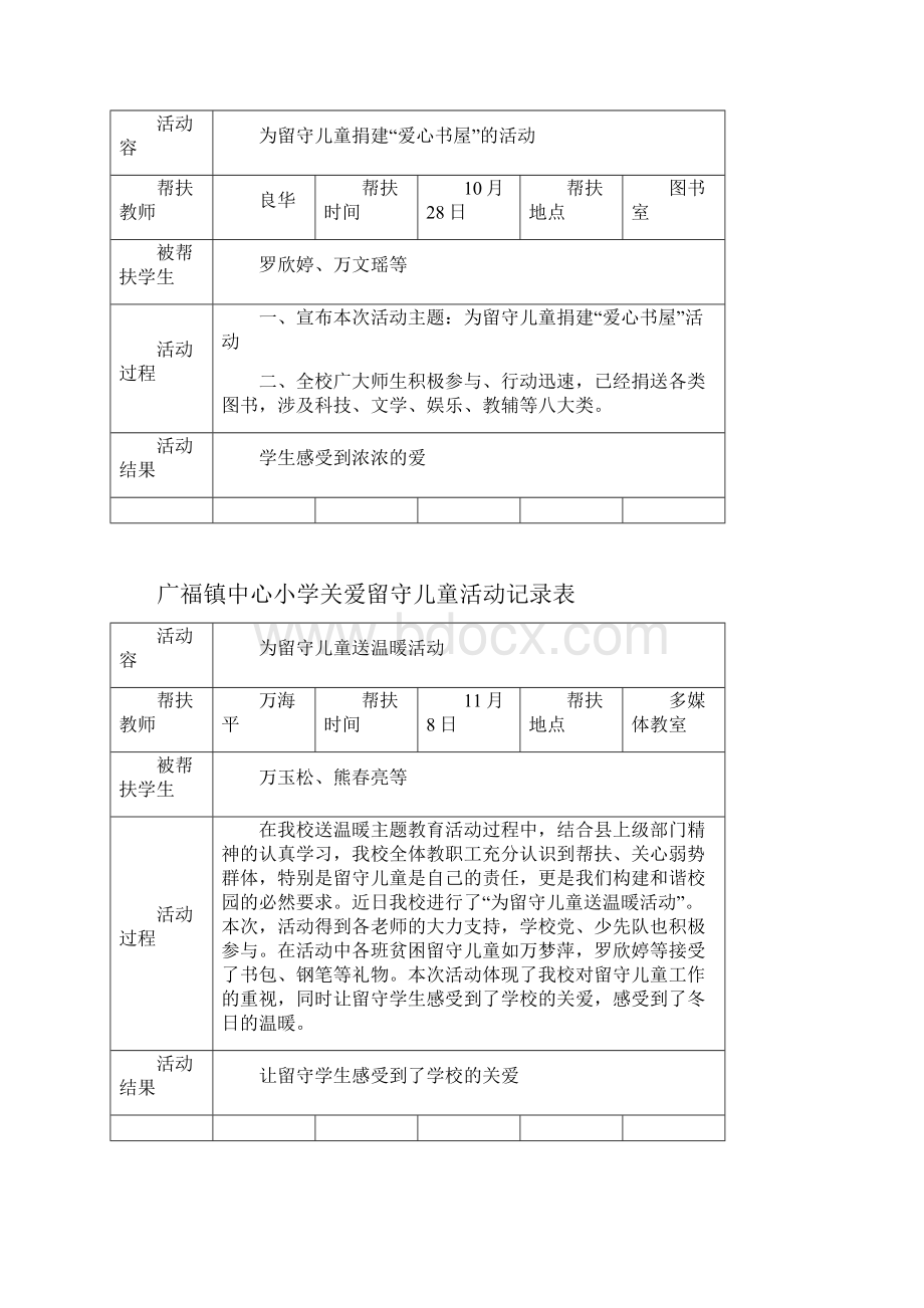 关爱留守儿童记录表.docx_第3页