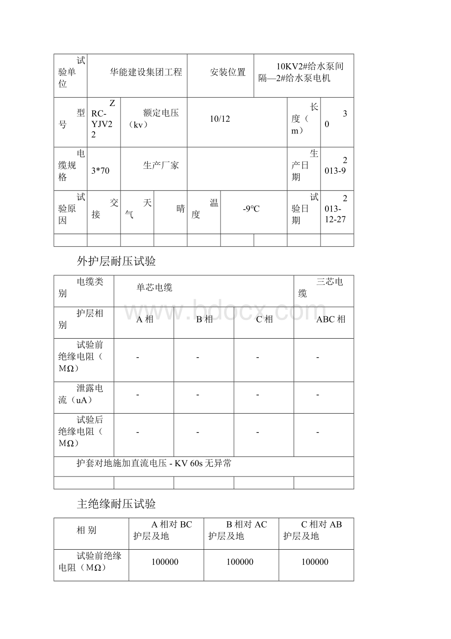 10KV电力电缆试验报告.docx_第3页