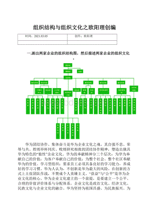 组织结构与组织文化之欧阳理创编.docx