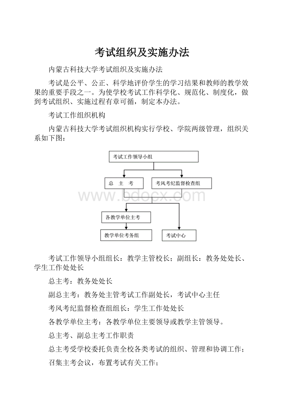 考试组织及实施办法.docx_第1页