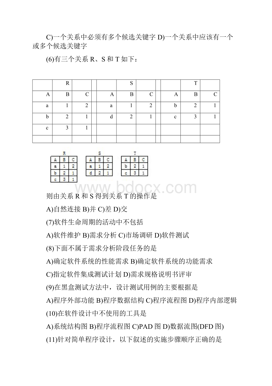 全国等考C语言真题和答案详解.docx_第2页