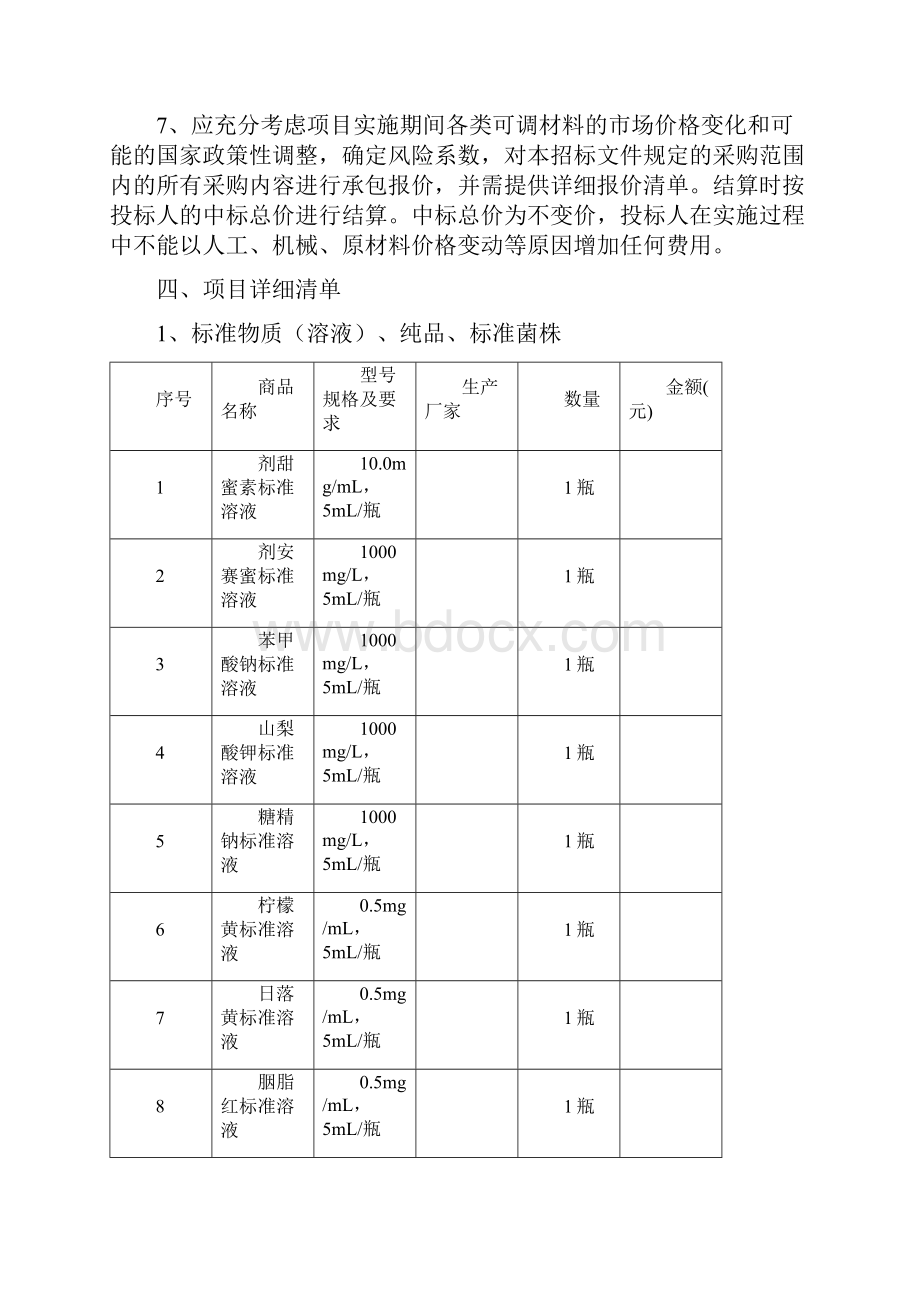 昌吉市农产品质量安全检验检测中心检测用试剂耗材项目询价.docx_第2页