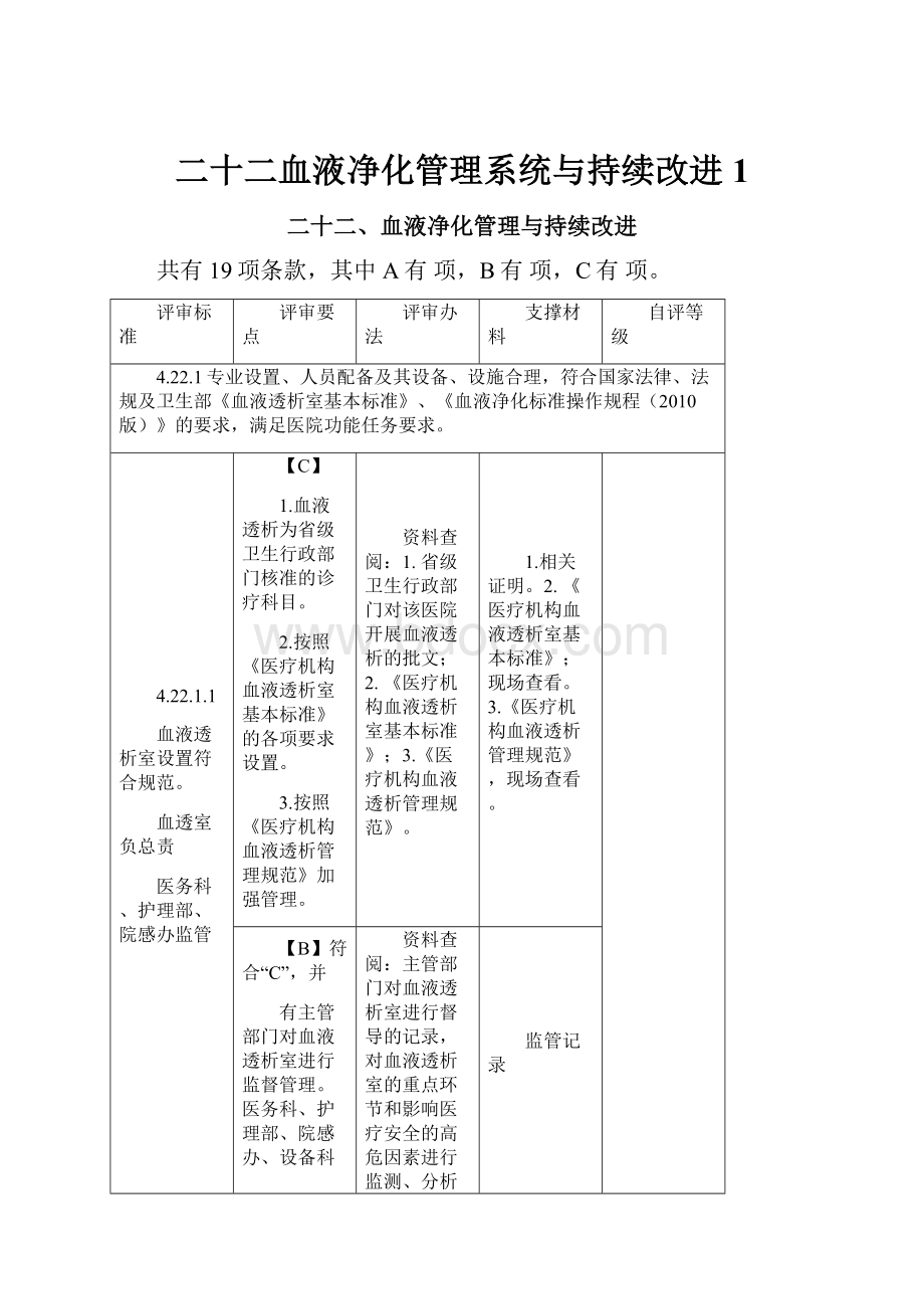 二十二血液净化管理系统与持续改进1.docx_第1页