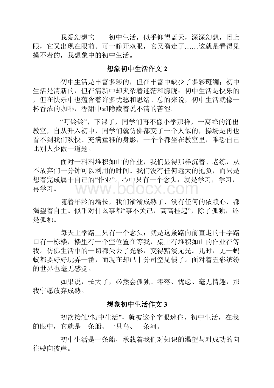 想象初中生活作文.docx_第2页