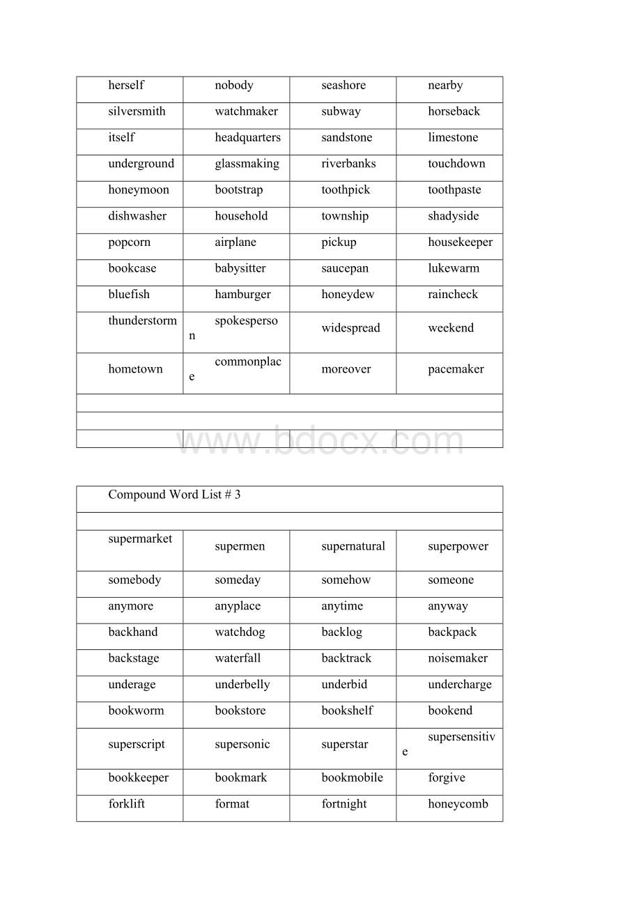 conpound words list.docx_第2页