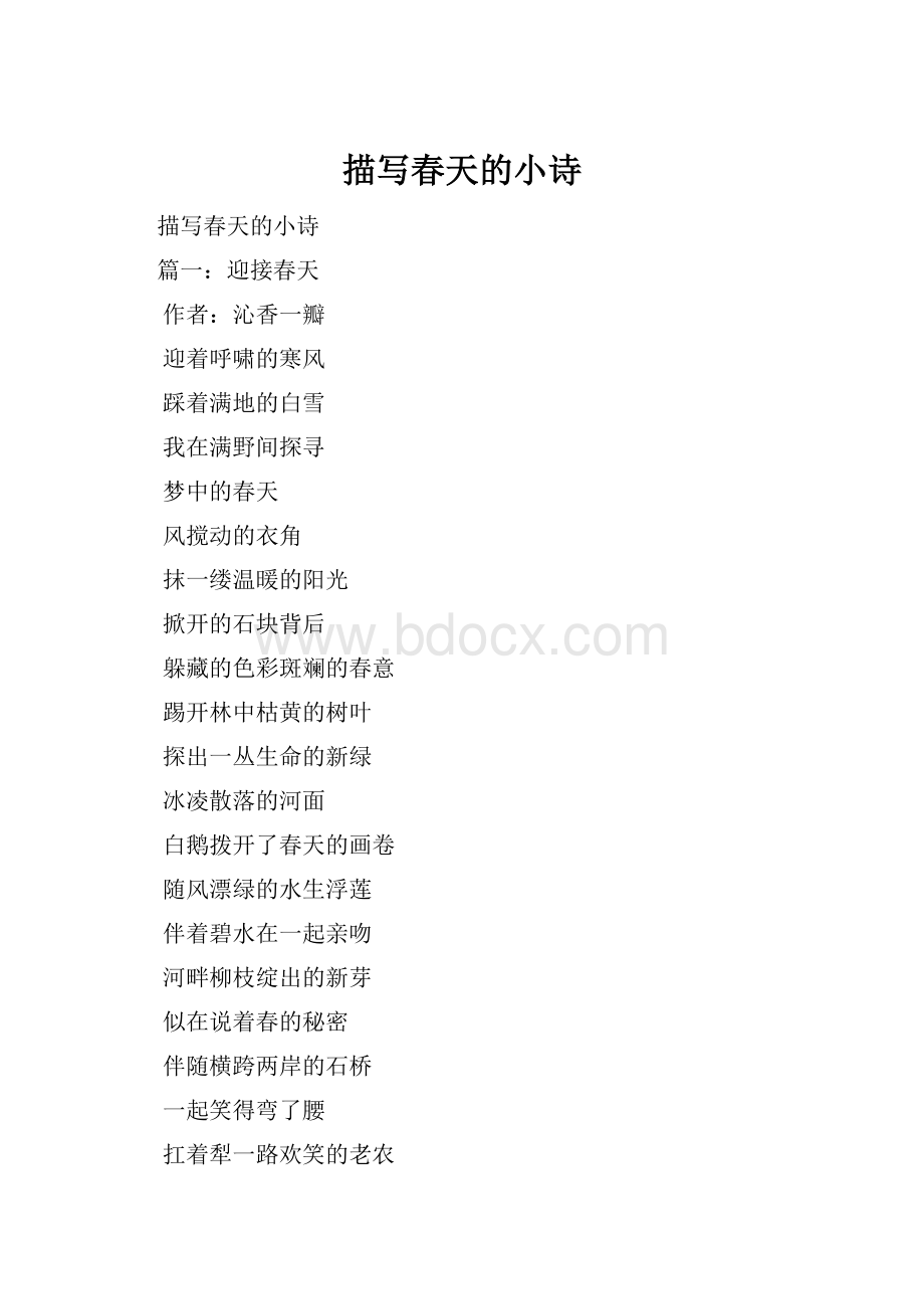 描写春天的小诗.docx