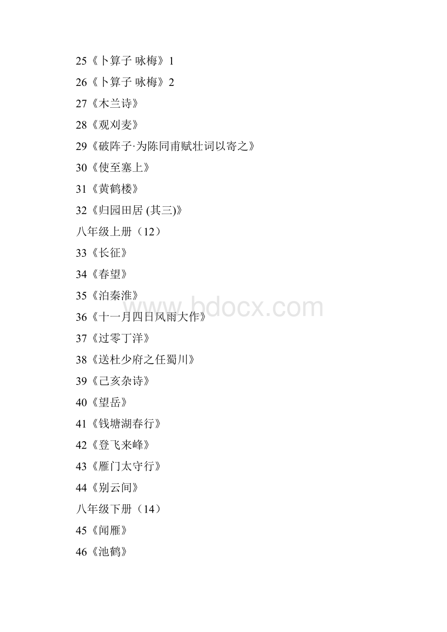 最新苏教版初中语文古诗大全.docx_第3页