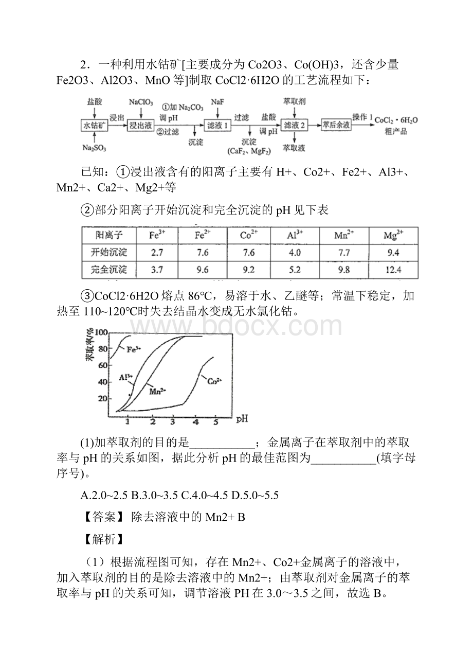 专题12 最佳条件选择专练教师版备战高考化学二轮主观题必刷题集 附答案解析.docx_第2页