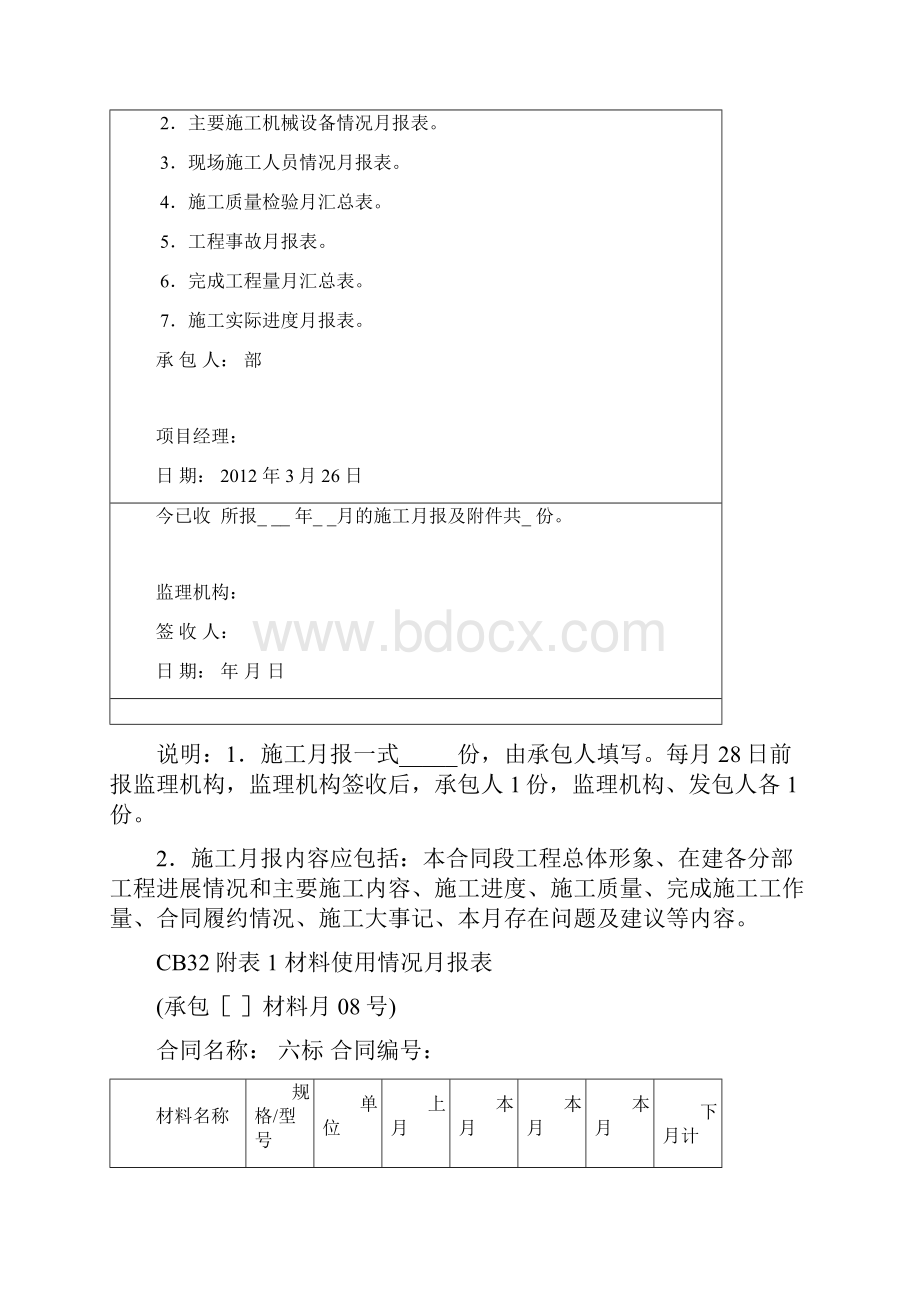 水利工程施工月报样本.docx_第2页