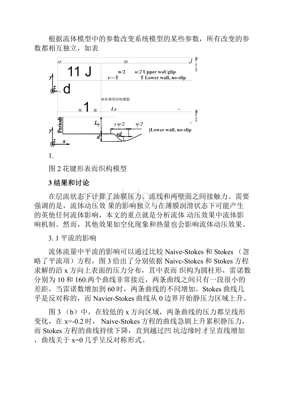 微观表面形貌流体动压润滑效果的二维cfd有限元分析.docx_第3页