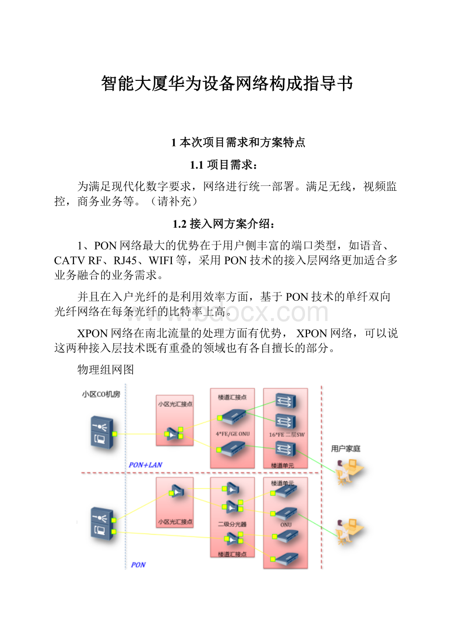 智能大厦华为设备网络构成指导书.docx_第1页