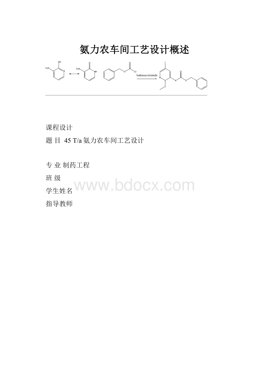 氨力农车间工艺设计概述.docx