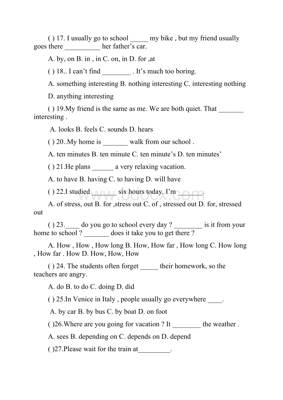 初二英语第一学期第一次学业能力测试.docx_第3页