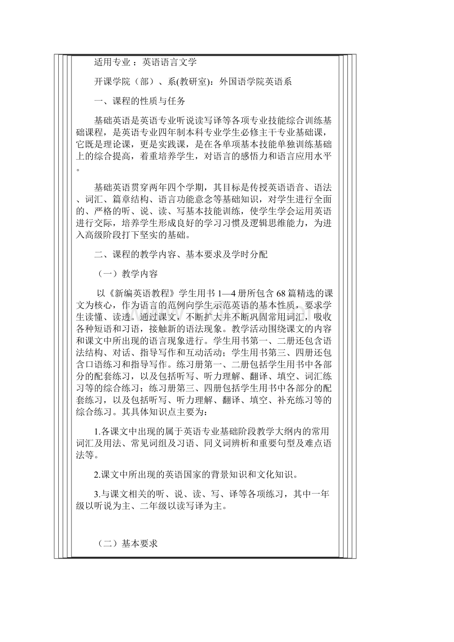 基础英语教学大纲.docx_第2页