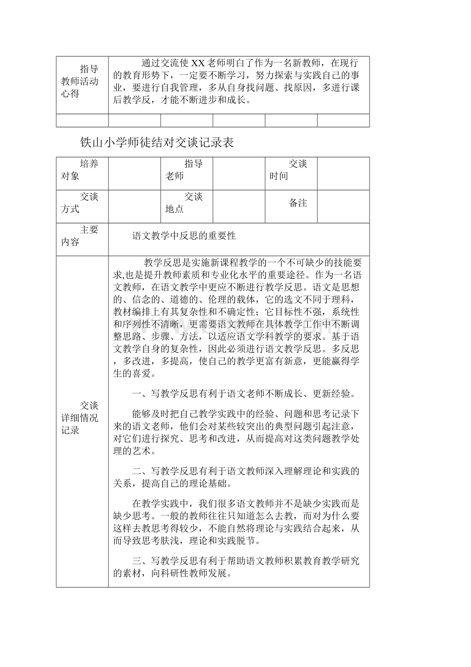 小学教师师徒结对交谈记录表.docx_第2页