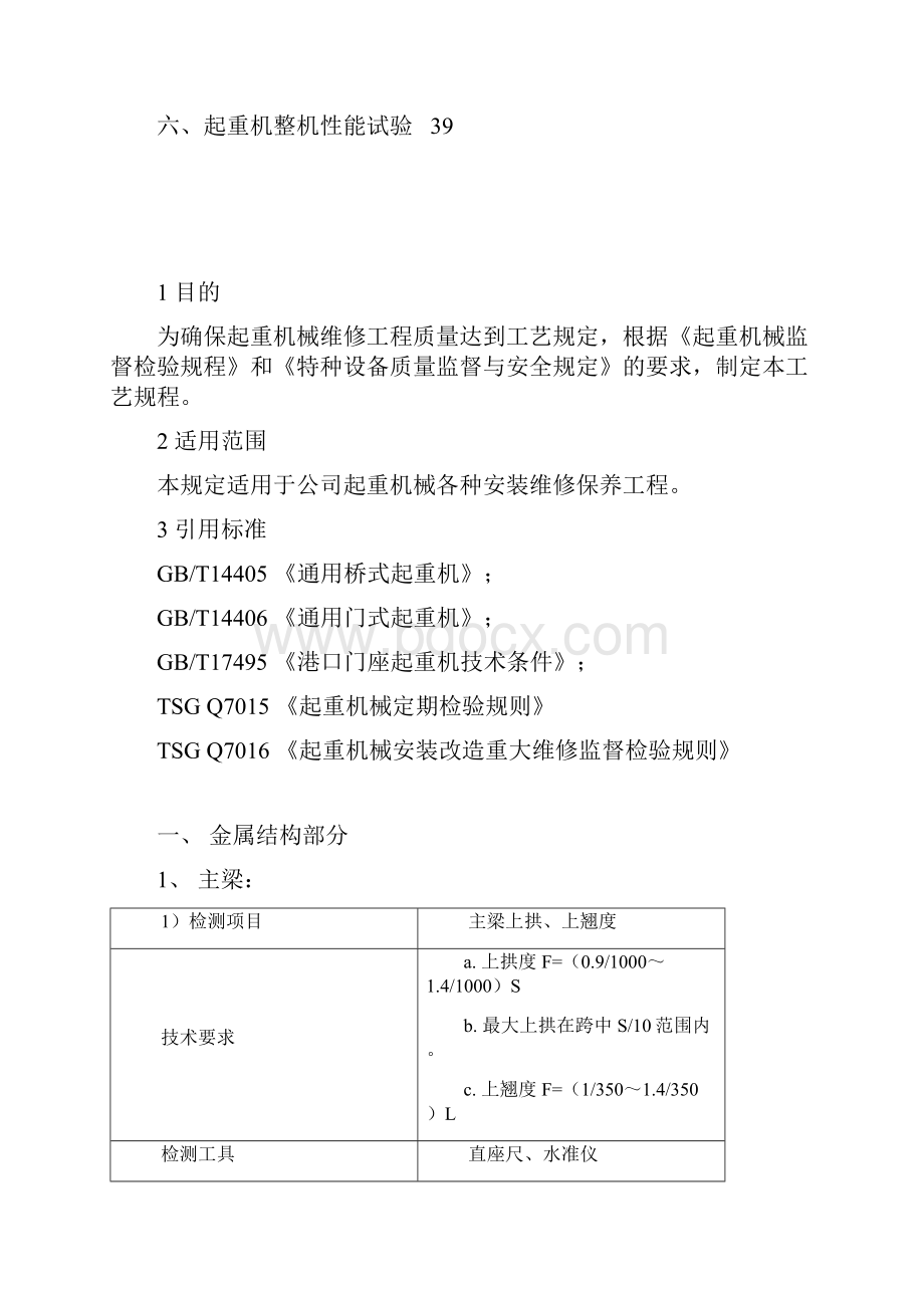 桥门式起重机安装维修保养检验工艺规程.docx_第2页