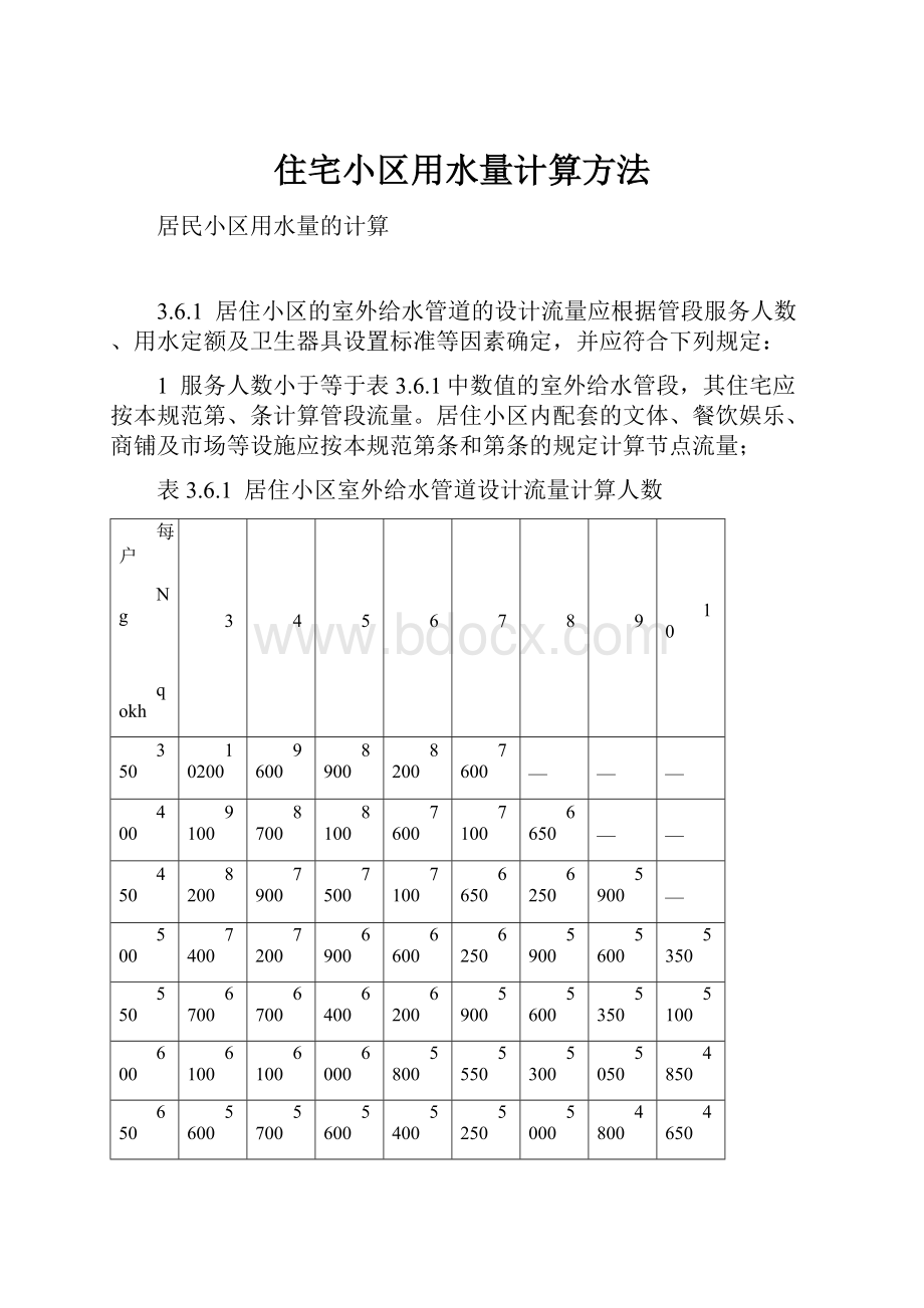 住宅小区用水量计算方法.docx_第1页