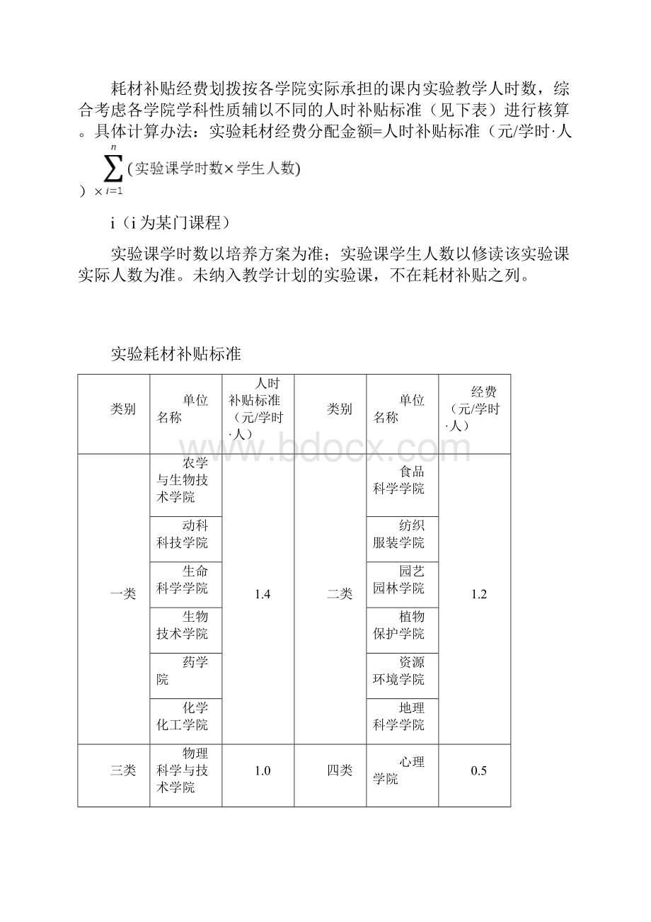 西南大学本科实验教学耗材经费补贴管理办法.docx_第2页