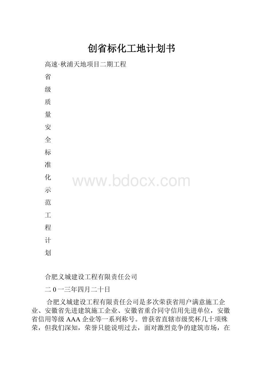 创省标化工地计划书.docx