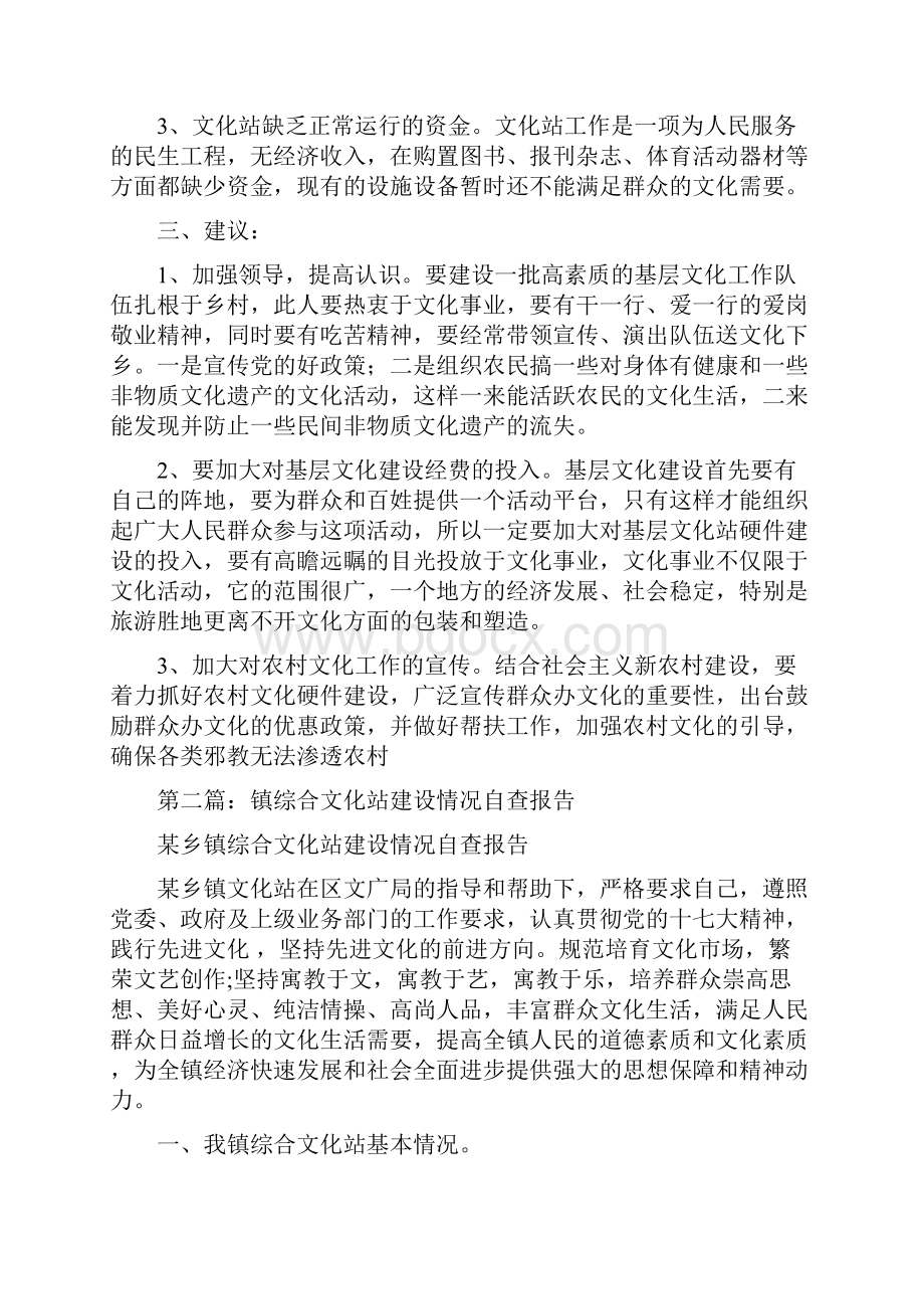 乡综合文化站建设情况自查报告.docx_第3页