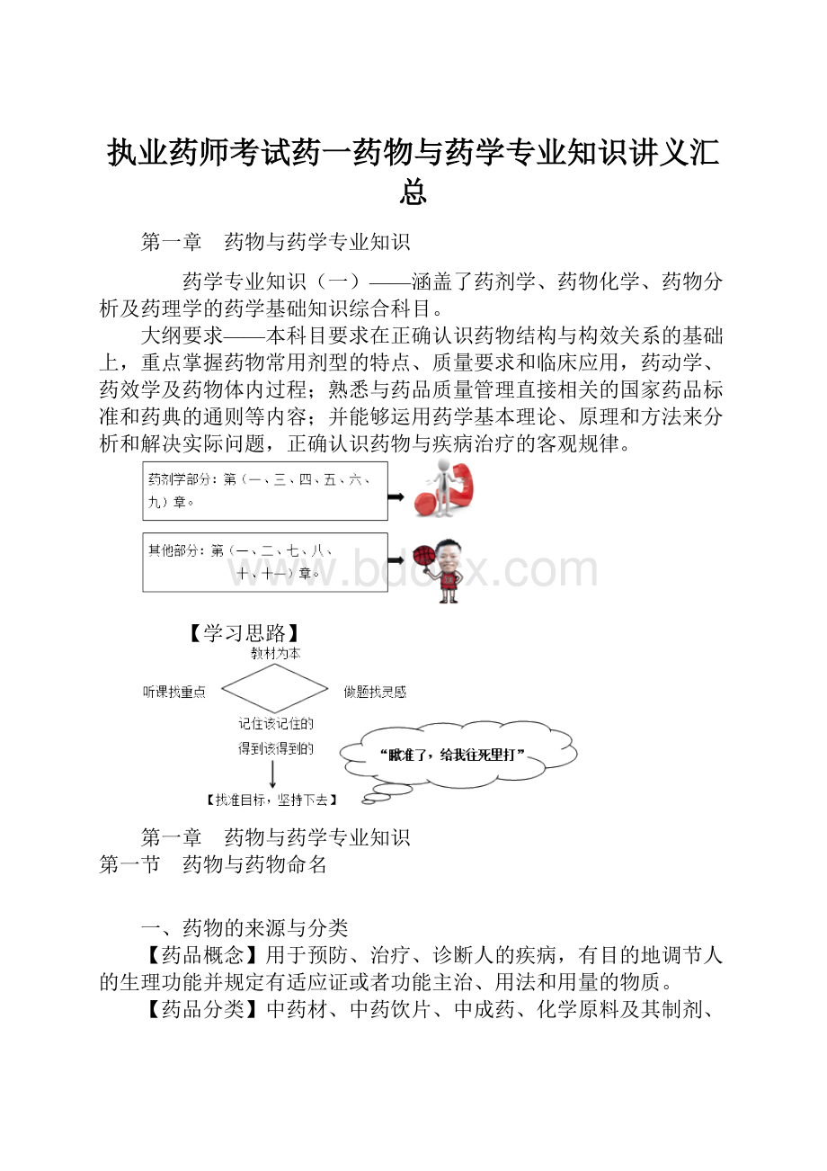 执业药师考试药一药物与药学专业知识讲义汇总.docx_第1页